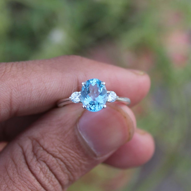 Swiss Blue Topaz Ring
